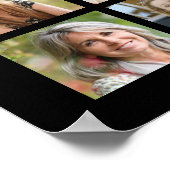 誕生日シンプル44フォトコラージュカスタムカラー ポスター (角)