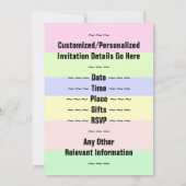 誕生日シンプル「第14回GALA」誕生日招待状 招待状 (裏面)