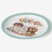 誕生日シーズー(犬)ズドッグお誕生日ケーキ ペーパープレート (アングル)