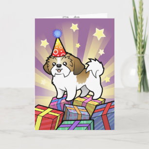 誕生日シーズー(犬)Tzu カード