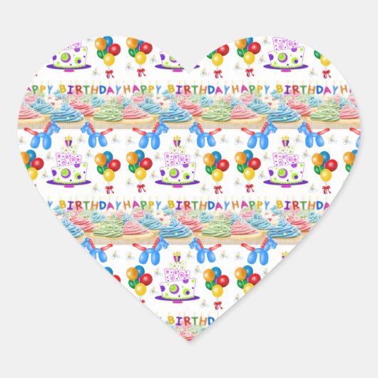 誕生日シール ハートシール (正面)