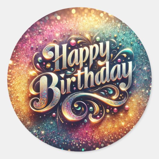 誕生日シール ラウンドシール (正面)