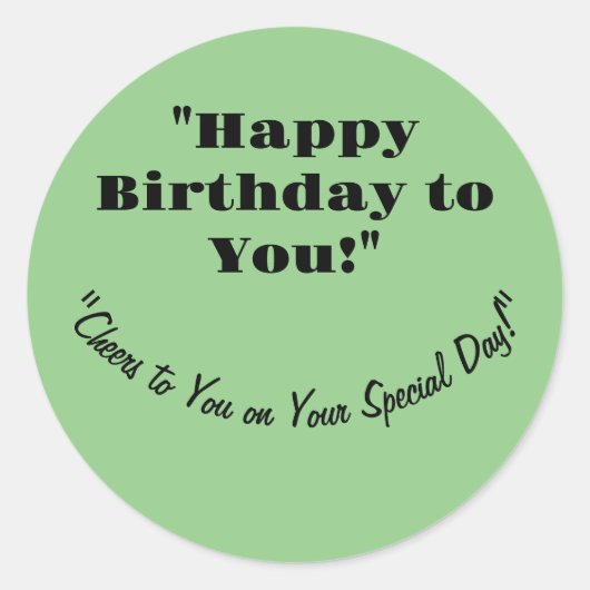 誕生日シール ラウンドシール (正面)