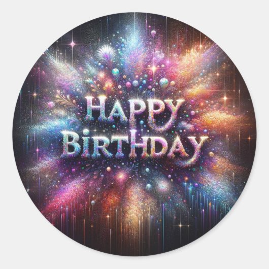 誕生日シール ラウンドシール (正面)