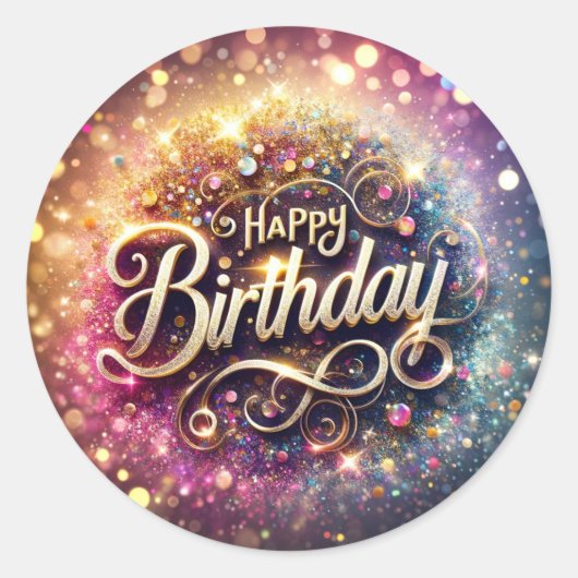 誕生日シール ラウンドシール (正面)