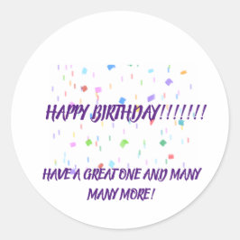 誕生日シール ラウンドシール