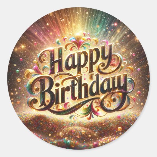 誕生日シール ラウンドシール (正面)