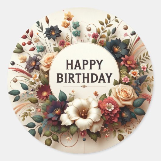 誕生日シール ラウンドシール (正面)