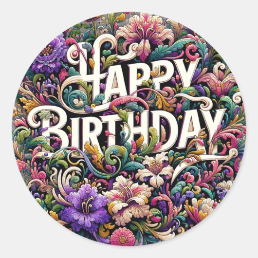 誕生日シール ラウンドシール (正面)