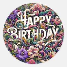 誕生日シール ラウンドシール