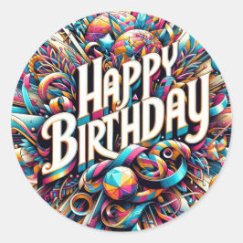 誕生日シール ラウンドシール