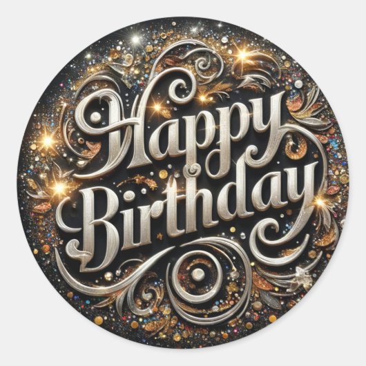 誕生日シール ラウンドシール (正面)