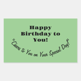 誕生日シール 長方形シール