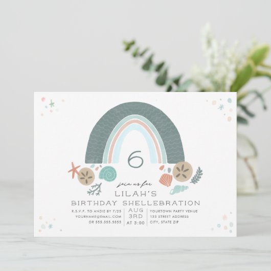 誕生日シーレインボーの下での振動 招待状 (スタンド正面)