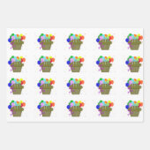 誕生日シーンラッピング紙シート ラッピングペーパーシート (正面)