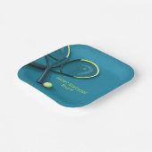 誕生日シ10代のアンコートラケットテニスボール ペーパープレート (傾斜あり)