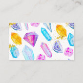 誕生日ジェムパーティークリスタルガールズウォーター色 エンクロージャーカード (裏面)