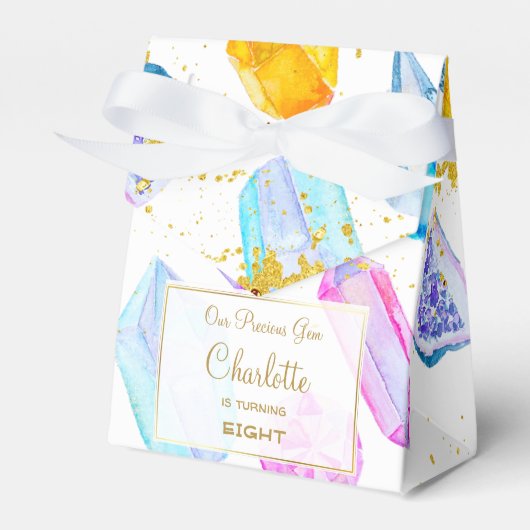 誕生日ジェムパーティークリスタルガールズウォーター色 フェイバーボックス (正面サイド)