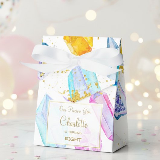 誕生日ジェムパーティークリスタルガールズウォーター色 フェイバーボックス