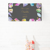 誕生日ジェムパーティークリスタルガールズウォーター色 横断幕 (インサイチュ)