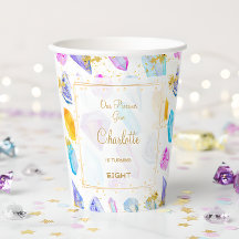 誕生日ジェムパーティークリスタルガールズウォーター色