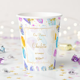 誕生日ジェムパーティークリスタルガールズウォーター色 紙コップ
