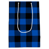 誕生日ジッパーオンバッファロープレイド ミディアムペーパーバッグ (裏面)