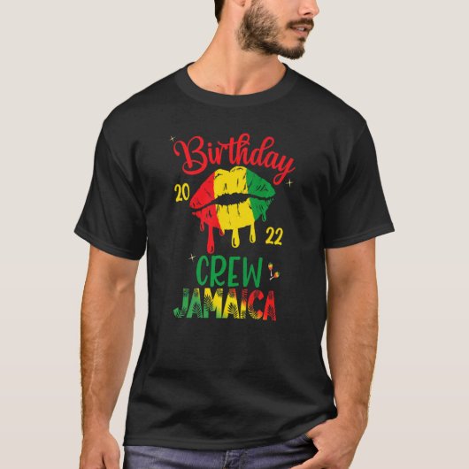 誕生日ジャマイカガール30th 50thパーティー衣装マッチ tシャツ (正面)