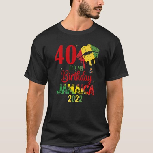 誕生日ジャマイカガール30th 50thパーティー衣装マッチ tシャツ (正面)