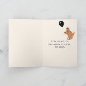 誕生日ジンジャーキャット抽象芸術 カード (内部)