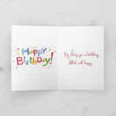 誕生日ジンジャーキャット・オン・スノー シーズンカード (内部)