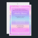 誕生日スイート16大学院ピンクパープル紙吹雪 招待状<br><div class="desc">繊細で単エレガントに新鮮な前向きカラフルテクスチャーA Day Nr 1 !フィレンツクデザイン</div>