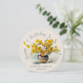 誕生日スイート&サニーポールデロンプレフラワーズ カード (スタンド正面)