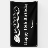 誕生日スウィート16 横断幕 (縦)