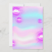 誕生日スウィート16th自筆未来的ユニコーン 招待状 (裏面)