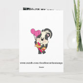 誕生日スカンクグリーティングカード カード (裏面)