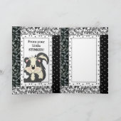 誕生日スカンクグリーティングカード カード (内部)