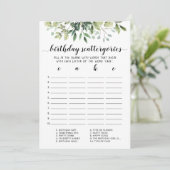 誕生日スキャッタリ編集可能ゲームカード 招待状 (スタンド正面)