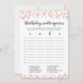 誕生日スキャッタリ編集可能ゲームカード 招待状 (正面)