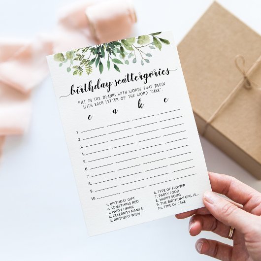 誕生日スキャッタリ編集可能ゲームカード 招待状