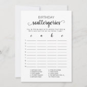 誕生日スキャッタリ編集可能ゲームカード 招待状 (正面)