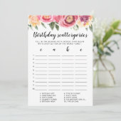 誕生日スキャッタリ編集可能ゲームカード 招待状 (スタンド正面)