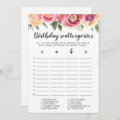 誕生日スキャッタリ編集可能ゲームカード 招待状 (正面/裏面)