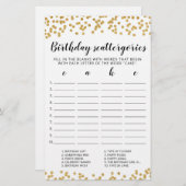 誕生日スキャッタリ編集可能ゲーム (正面/裏面)