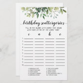 誕生日スキャッタリ編集可能ゲーム (正面/裏面)