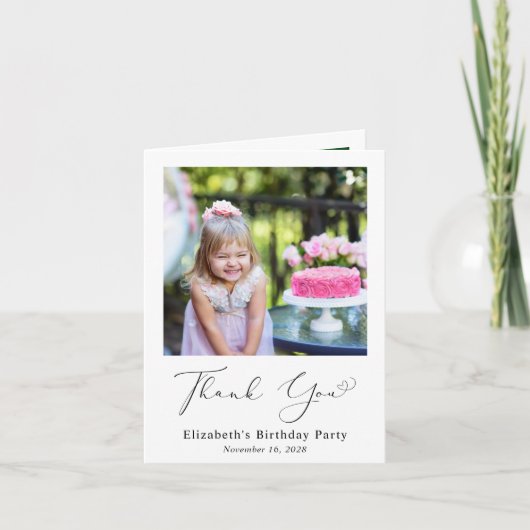 誕生日スクリプトの写真 サンキューカード (正面)