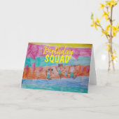 誕生日スクー空白のド – セミグロスカード カード (黄色い花)