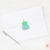 誕生日スタンプパーソナライズされたー(Happy 100) ラウンドシール (封筒)