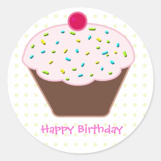 誕生日スタンプ ラウンドシール (正面)