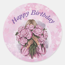 誕生日スタンプ ラウンドシール